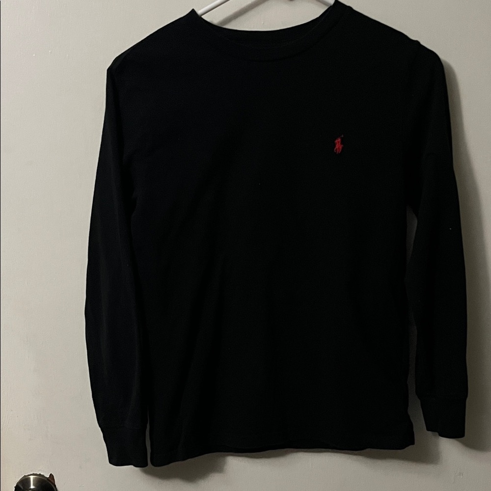 Polo Ralph Lauren Black Shirt with Yellow Logo